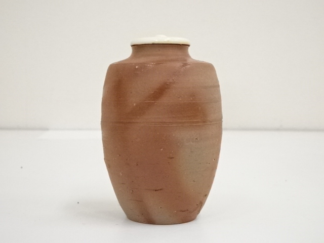 【茶道具】陶峰造 備前焼 肩衝茶入 茶入136 茶道具】陶峰造 備前焼 肩衝茶入 茶入136